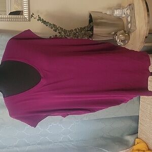 Athleta purple ribbed t-shirt